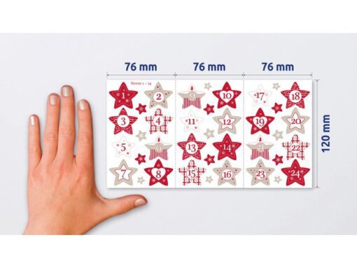 Avery Etiket Z-design Christmas sterren 1-24 - 3 vel
