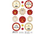 Avery Etiket Z-design Christmas pakje a 1 vel gouden kerst