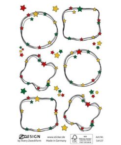 Etiket Z-design Christmas pakje a 1 vel kerstslinger