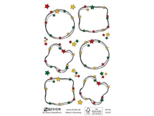 Avery Etiket Z-design Christmas pakje a 1 vel kerstslinger