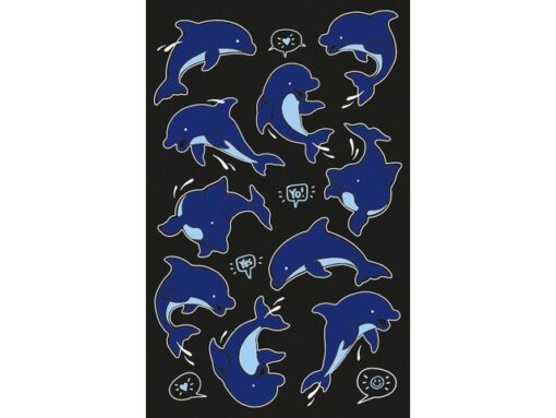Avery Neon etiket Z-design Kids dolfijnen pakje a 1 vel