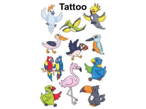 Avery Tattoo etiket Z-design Kids pakje a 1 vel vogels