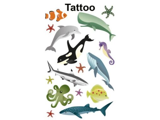 Avery Tattoo etiket Z-design Kids pakje a 1 vel oceaandieren