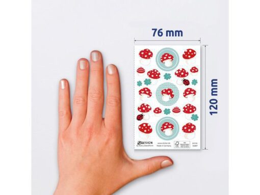 Avery Papieretiket Z-design Creative pakje a 2 vel paddenstoelen