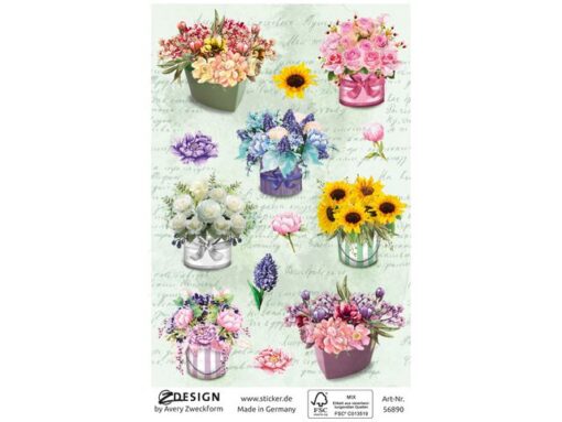 Avery Papieretiket Z-design Creative pakje a 2 vel bloemen