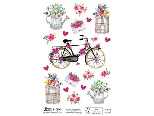 Avery Papieretiket Z-design Creative pakje a 2 vel bloemen