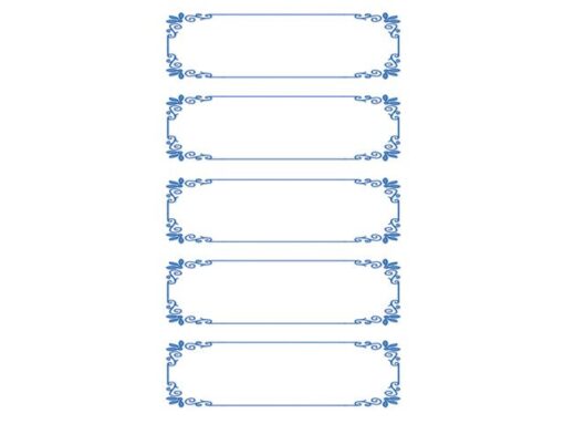 Avery huishoudetiket Z-design Home pakje a 3 vel blauw gekaderd
