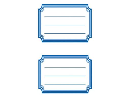 Avery boeketiket Z-design School pakje a 6 vel kader blauw