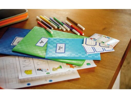 Avery boeketiket Z-design School pakje a 6 vel kader blauw