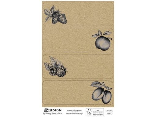 Avery Huishoudetiket Z-design Home pakje a 2 vel vruchten