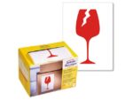 Waarschuwings etiket Avery 'Fragile' op rol in dispenser    74x100mm