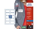 Badge etiket Avery 50x80mm 20 vel 10 etiketen per vel wit