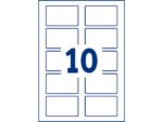Badge etiket Avery 50x80mm 20 vel 10 etiketen per vel wit