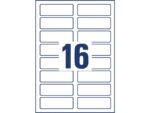 Badge etiket Avery 88,9x31mm 20 vel 16 etiketen per vel wit