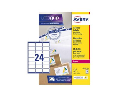 Adresetiket Avery QuickPeel 63,5x33,9 wit 40 vel 24         etiketten per vel