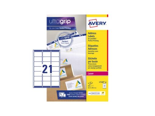 Adresetiket Avery QuickPeel 63,5x38,1 wit 40 vel            21etiketten per vel