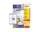 Adresetiket Avery QuickPeel 99,1x33,9 wit 100 vel 16        etiketten per vel