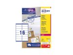 Adresetiket Avery QuickPeel 99,1x33,9 wit 250 vel 16        etiketten per vel