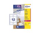 Adresetiket Avery QuickPeel 63,5x72 wit 100 vel 12          etiketten per vel