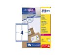 Verzendetiket Avery QuickPeel/Ultragrip 139x99,1mm wit 100  vel 4 etiketten per vel