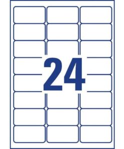 wit 25 vel 24 etiketten per vel