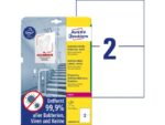 Bedrukbaar antimic. etiket Zweckform 210x148mm, wit 20      etiketten, 10 vel, afneemb
