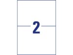 Bedrukbaar antimic. etiket Zweckform 210x148mm, wit 20      etiketten, 10 vel, afneemb