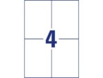 Bedrukbaar antimic. etiket Zweckform 105x148mm, wit 40      etiketten, 10 vel, afneemb