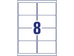 Bedrukbaar antimic. etiket Zweckform 99,1x67,7mm, wit 80    etiketten, 10 vel, afneemb