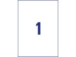 Bedrukbaar antimic. etiket Zweckform 210x297mm, transp. 10  etiketten, 10 vel, afneemb