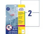 Bedrukbaar antimic. etiket Zweckform 210x148mm, transp. 20  etiketten, 10 vel, afneemb