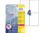 Avery Bedrukbaar antimicrobiëel etiket Zweckform 105x148mm, transp. 40 etiketten, 10 vel, perm.