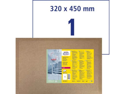 Bedrukbaar antimic. Folie Zweckform 320x450mm, transp. 5    vel, afneembaar