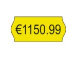 Prijstangetiketten Avery permanent 26x12mm geel 10 rol in doos