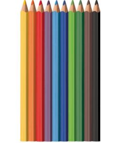 De 10 jumbo kleurpotloden zijn speciaal voor kleine kinderhandjes ontwikkeld. Door de driekantige vorm zijn ze een waardevolle hulp bij de eerste teken- en schrijfoefeningen. Geschikt voor zowel rechts- als linkshandigen. De breukvaste stift zorgt voor briljante kleuren en een bijzondere soepele kleurafgave. Het potlood is houtvrij. De diameter van dit potlood is 5mm. Vegan en glutenvrij product. Deze potloden zijn klimaat neutraal geproduceerd.