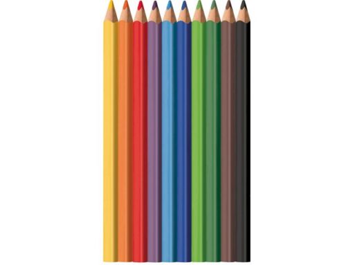 Kleurpotlood Eberhard Faber Jumbo 10 stuks driekantig in    kartonnen etui