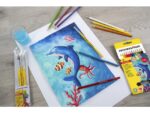 Aquarelpotlood Eberhard Faber kartonetui à 12 stuks met     penseel