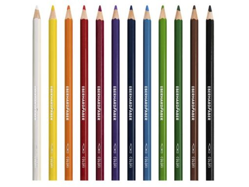 Aquarelpotlood Eberhard Faber kartonetui à 12 stuks met     penseel