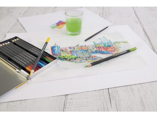 Aquarelpotlood Eberhard Faber Artist color metaaletui a 12  stuks