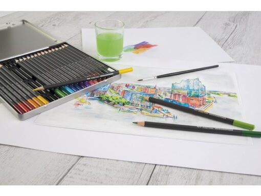 Aquarelpotlood Eberhard Faber Artist Color metalen etui a   24 stuks