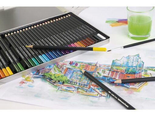 Aquarelpotlood Eberhard Faber Artist Color metalen etui a   24 stuks