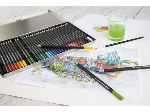 Aquarelpotlood Eberhard Faber Artist Color metalen etui a   24 stuks