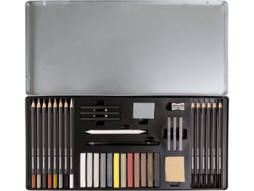 Tekenset Eberhard Faber Artist Color bliketui 37 stuks