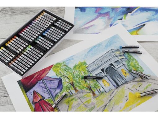 Oliepastelkrijt Eberhard Faber 9mm doos 50 stuks assorti