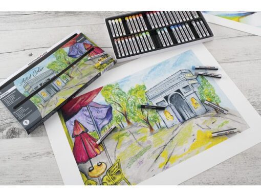 Oliepastelkrijt Eberhard Faber 9mm doos 50 stuks assorti