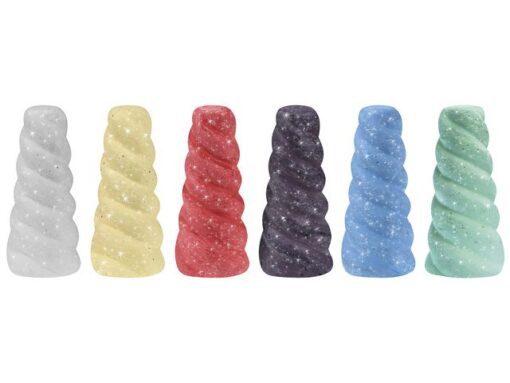 Stoepkrijt Eberhard Faber Unicorn 6 stuks met glitters