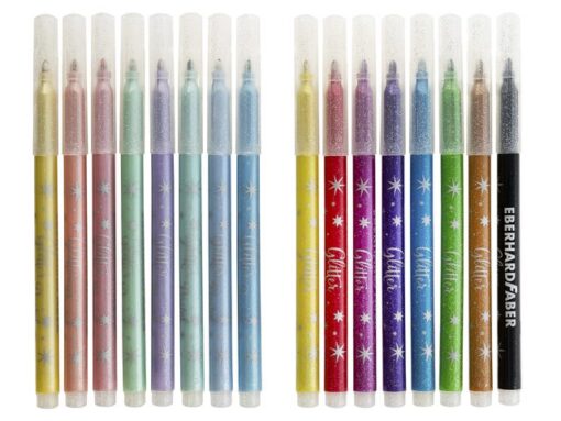 Viltstiften Eberhard Faber glitter assorti doos á 16 kleuren