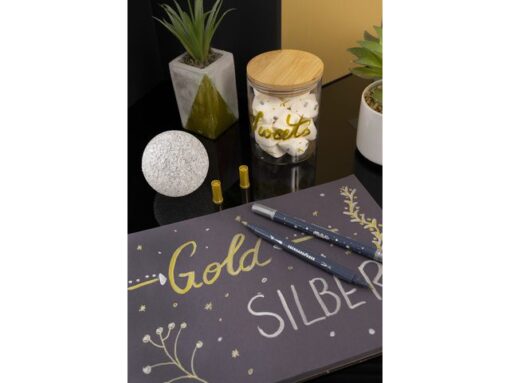 Metallic Marker Eberhard Faber duo goud en zilver op blister