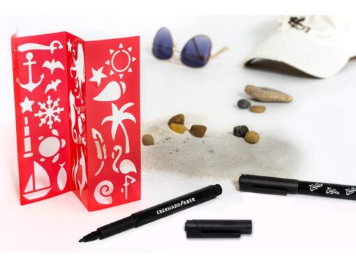 Tattoo stift Eberhard Faber 2st. zwart op kaart.