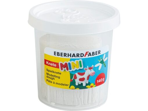 Kinderklei Eberhard Faber in beker,140gr wit, geel, rood,   blauw